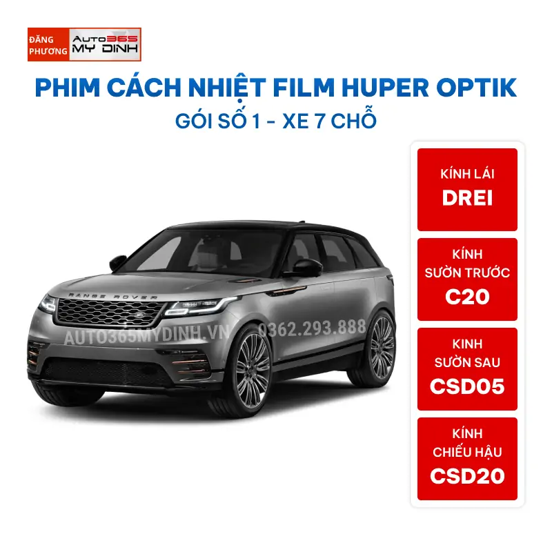 Phim cách nhiệt Huper Optik xe 7 chỗ