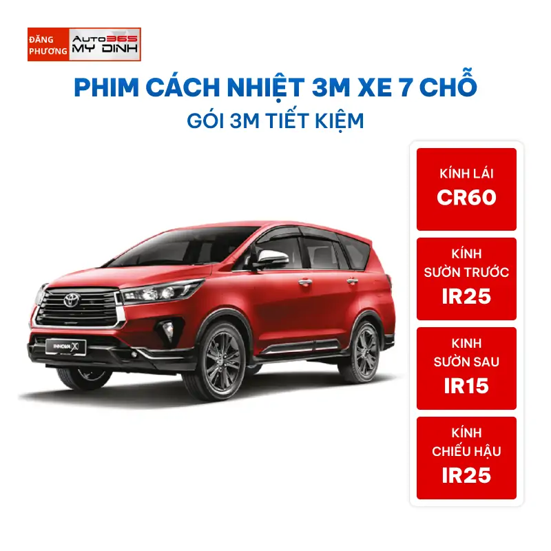 Phim cách nhiệt 3m cho xe 7 chỗ chính hãng